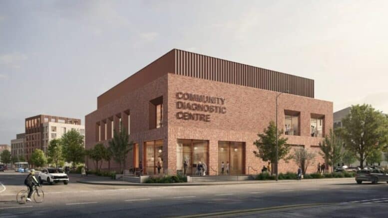 An artist's impression of the new Community Diagnostic Centre in Hull, which has been approved by city councillors.