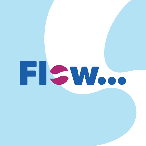 The logo for the 'Flow' programme, designed to speed up a patient's journey through hospital.